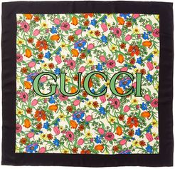 Gucci Pop Floral Print Silk Scarf