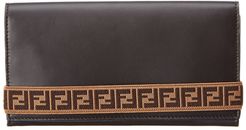Fendi FF Leather Continental Wallet