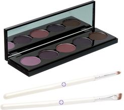 Glamour Status Smoky Violets Five Shade Eyeshadow Palette with Eyeliner & Eyeshadow Brushes Set