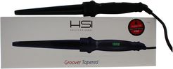 HSI Professional Black Groover Tapered Ceramic Curling Wand