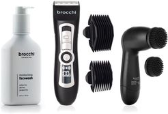 BROCCHI Electric Trimmer, Facial Brush & Moisturizing Face Wash Bundle