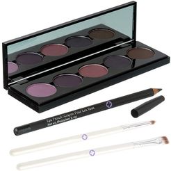 Glamour Status Smoky Violets, Black Eyeliner, Eyeshadow & Eyeliner Brush Set