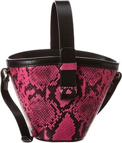 Nico Giani Nelia Mini Python-Embossed Leather Bucket Bag