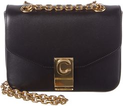 CELINE Small C Leather Shoulder Bag