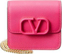 Valentino Compact VSLING Leather Wallet On Chain