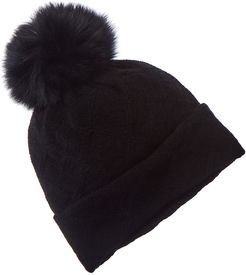 Hannah Rose Pom Cross Country Stitch Wool & Cashmere-Blend Hat