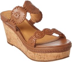 Jack Rogers Leigh Leather Wedge Sandal