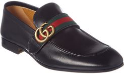 Gucci GG Web Leather Loafer