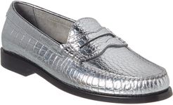 CELINE Luco Metalized Leather Loafer