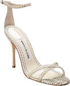 Manolo Blahnik Paloma 105 Snakeskin Sandal