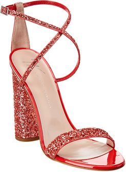 Giuseppe Zanotti Glitter Leather Sandal