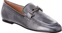 TOD's Double T Metallic Leather Loafer