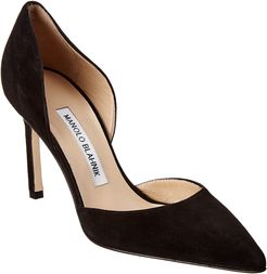 Manolo Blahnik Tayler 90 Suede Pump