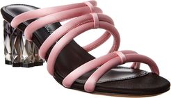 Salvatore Ferragamo Amalia Leather & Satin Mule