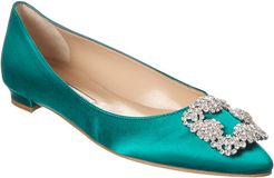 Manolo Blahnik Hangisi Satin Flat