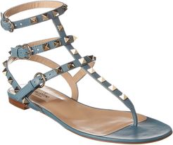 Valentino Rockstud Caged Leather Thong Sandal