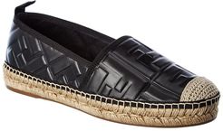 FENDI FF Leather Espadrille