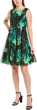 Anna Sui Kismet Silk-Trim A-Line Dress