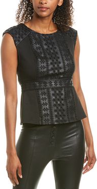 BCBGMAXAZRIA Eyelet Top