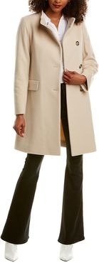 Cinzia Rocca Icons Asymmetrical Wool & Cashmere-Blend Coat