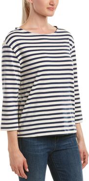 Three Dots Brenton Stripe 3/4-Sleeve Shirt