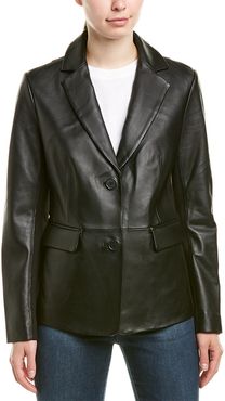 Via Spiga Leather Blazer