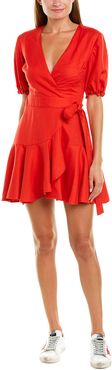 findersKEEPERS Aranciata Linen-Blend Wrap Dress