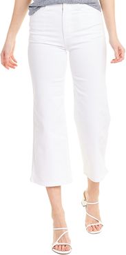 AG Jeans Etta White High-Waist Wide Leg Crop
