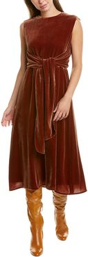 Lafayette 148 New York Talana Silk-Blend Midi Dress