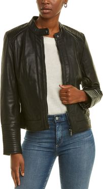 Badgley Mischka Leather Moto Jacket