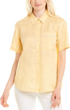 Lafayette 148 New York Justice Linen Blouse