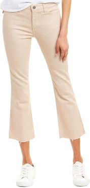 AG Jeans The Jodi Fresh Sand Twiggy Stripe High-Rise Slim Flare Crop