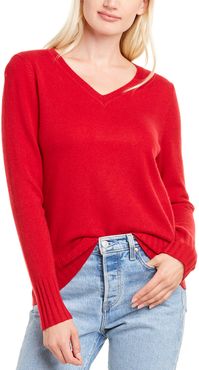 Ainsley Basic V-Neck Cashmere Sweater