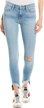 FRAME Denim Distressed Light Blue Skinny Leg