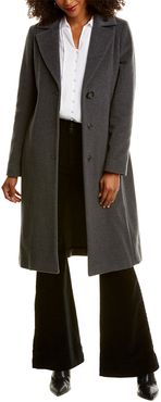 Cinzia Rocca Icons Long Wool & Cashmere-Blend Trench Coat