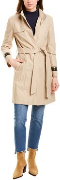 Cinzia Rocca Icons Sequin-Trim Trench Coat