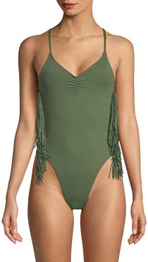 L*Space Fringe-Trimmed One-Piece Swimsuit