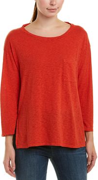 Three Dots High-Low Pocket T-Shirt