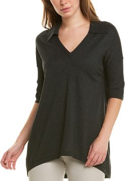 Lafayette 148 New York Relaxed Cashmere & Silk-Blend Modern Polo