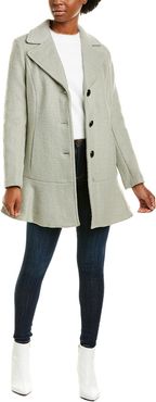 Kensie Signature Peplum Wool-Blend Coat