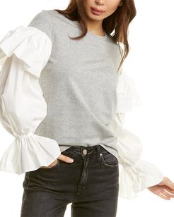 city sleek Ruffle Sweatshirt