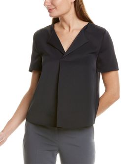 Theory Fold Over Pleat Top