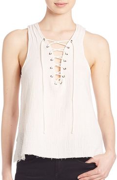 Roi Lace-Up Top