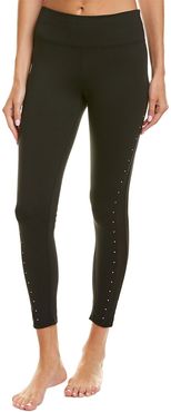 Betsey Johnson Iridescent Pearl Studded Medium-Rise 7/8 Legging