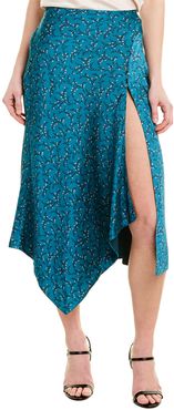 Jonathan Simkhai Handkerchief Silk-Blend Skirt