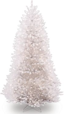 National Tree 7.5ft Dunhill Fir Hinged Tree with 750 Clear Lights