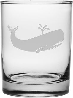 Susquehanna Glass Whale Set of Four 14oz Rock Glasses