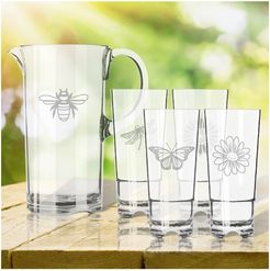 Gardener Set Tritan Pitcher and High Ball Glasses 16oz Set of 4