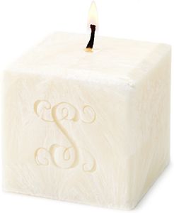 Unscented 7oz Monogrammed Candle