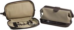 Bey-Berk Toiletry Bag with 6 Piece Grooming Set